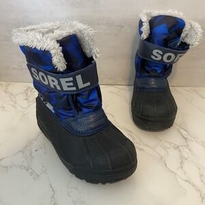 Sorel Snow Boots Little Kid‎ Sz 13 Blue Waterproof Winter